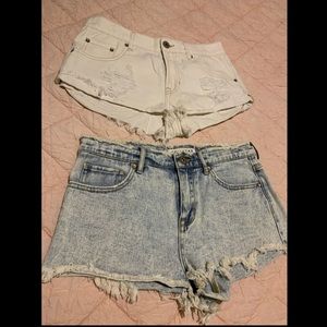 Pacsun Bullhead denim jean ripped shorts
